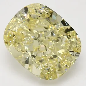 6.17 Carat Cushion Brilliant Fancy Yellow VS2 Natural Diamond