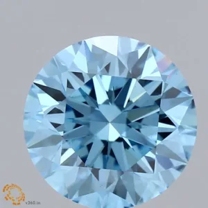 3.16 Carat Round Fancy Vivid Blue VS1 Lab Diamond