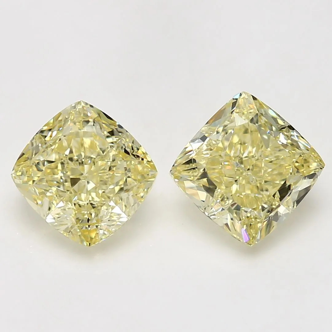 3.01 Carat Cushion Modified Fancy Yellow VS2 Natural Diamond 1 3.01 Carat Cushion Modified Fancy Yellow VS2 Natural Diamond