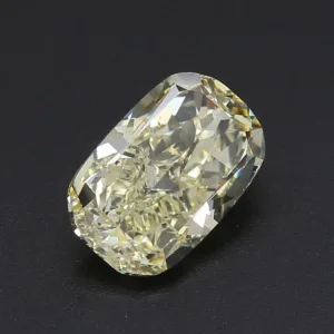 3.01 Carat Cushion Brilliant Fancy Light Yellow SI2 Natural Diamond