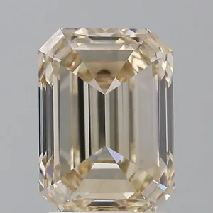 3.01 Carat Emerald Fancy Light Brown VS1 Natural Diamond