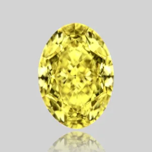 4.02 Carat Oval Fancy Vivid Yellow VVS2 Natural Diamond