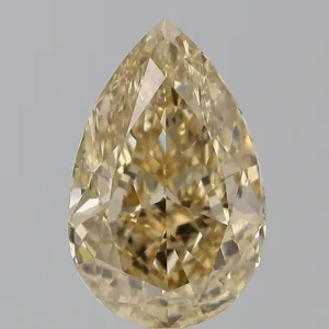 4.07 Carat Pear Fancy Brown Yellow IF Natural Diamond
