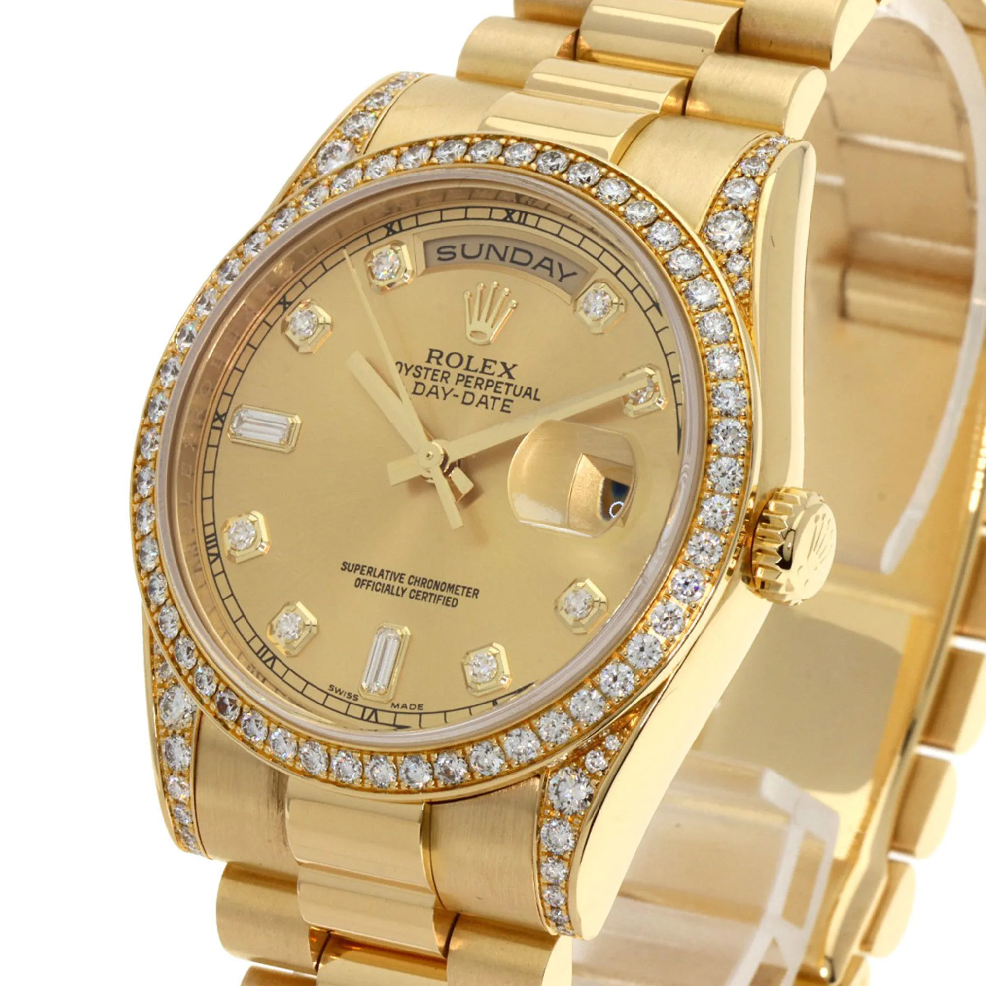 Rolex Day-Date 36 18k Yellow Gold Diamond Dial 18238