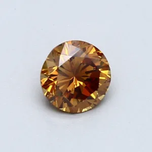 0.55 Carat Round Fancy Deep Orange SI2 Natural Diamond
