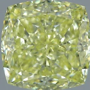 1.01 Carat Cushion Brilliant Faint Yellow VVS2 Natural Diamond