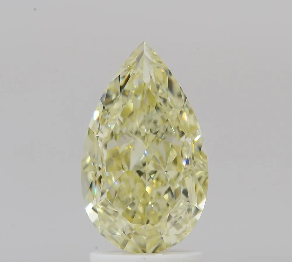 2.22 Carat Pear Fancy Light Yellow VS1 Natural Diamond 1 2.22 Carat Pear Fancy Light Yellow VS1 Natural Diamond