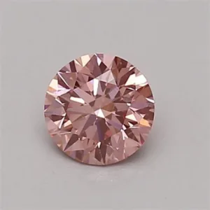 0.4 Carat Round Fancy Vivid Pink VVS2 Lab Diamond