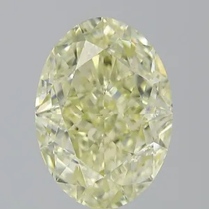 5.01 Carat Oval Fancy Light Yellow VS2 Natural Diamond