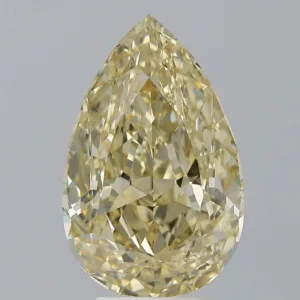 5.02 Carat Pear Fancy Yellow VVS2 Natural Diamond