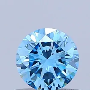 0.47 Carat Round Fancy Vivid Blue VVS2 Lab Diamond
