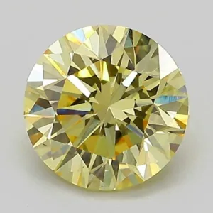 1.4 Carat Round Fancy Intense Yellow VVS2 Lab Diamond