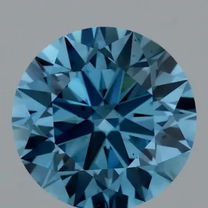 2.53 Carat Round Fancy Vivid Blue VS2 Lab Diamond