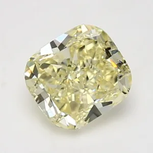 1.69 Carat Cushion Brilliant Fancy Yellow VS2 Natural Diamond
