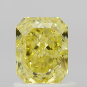 1.01 Carat Radiant Fancy Intense Yellow VS2 Natural Diamond