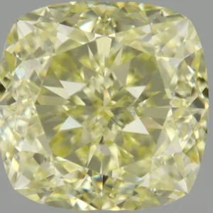 1 Carat Cushion Modified Fancy Light Yellow VVS2 Natural Diamond