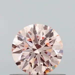 0.55 Carat Round Fancy Light Pink VS1 Lab Diamond