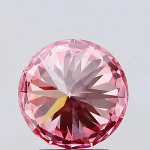 2.56 Carat Round Fancy Vivid Pink VVS2 Lab Diamond