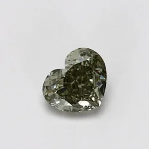 0.5 Carat Heart Fancy Dark Green SI1 Natural Diamond