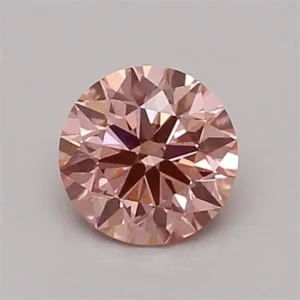0.64 Carat Round Fancy Vivid Pink VVS2 Lab Diamond