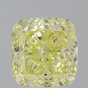 3.02 Carat Cushion Modified Fancy Intense Yellow VS2 Natural Diamond