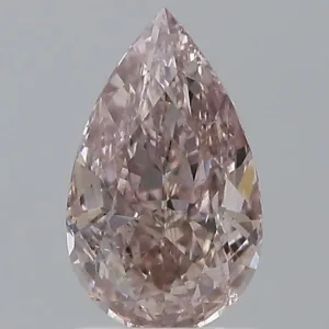 1.01 Carat Pear Fancy Brown Pink SI1 Natural Diamond