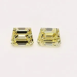 0.18 Carat Tapered Baguette Fancy Yellow VVS2 Natural Diamond