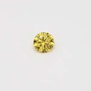 0.07 Carat Round Fancy Vivid Yellow Natural Diamond