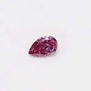 0.08 Carat Pear Fancy Vivid Pink I1 Natural Diamond