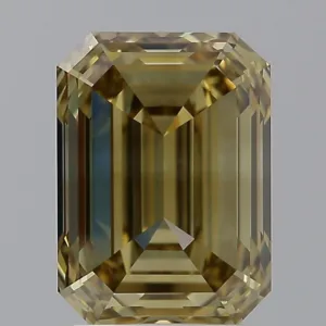 3.18 Carat Emerald Fancy Dark Brown Yellow VS2 Natural Diamond