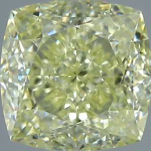 1.22 Carat Cushion Brilliant Fancy Light Yellow VS1 Natural Diamond