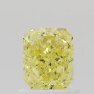 1.01 Carat Radiant Fancy Intense Yellow VS2 Natural Diamond