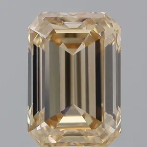 3.01 Carat Emerald Fancy Yellow Brown VS2 Natural Diamond