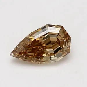 1 Carat Pear Fancy Brown Yellow SI1 Natural Diamond