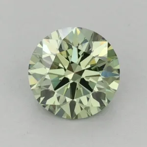 0.87 Carat Round Fancy Vivid Green VVS2 Lab Diamond