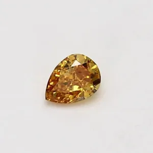 0.23 Carat Pear Fancy Vivid Orange Yellow VS1 Natural Diamond