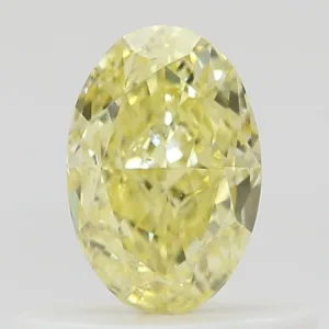 0.5 Carat Oval Fancy Intense Yellow VS2 Natural Diamond