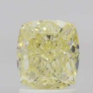 2.01 Carat Cushion Brilliant Fancy Light Yellow VVS2 Natural Diamond