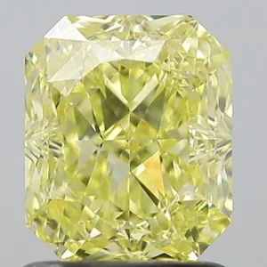 1.51 Carat Radiant Fancy Intense Yellow VVS2 Natural Diamond