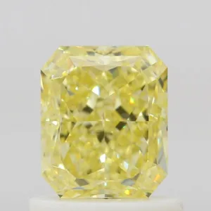 1.01 Carat Radiant Fancy Intense Yellow VS2 Natural Diamond
