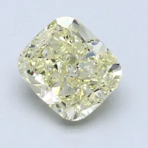 2.02 Carat Cushion Brilliant Fancy Light Yellow VVS2 Natural Diamond