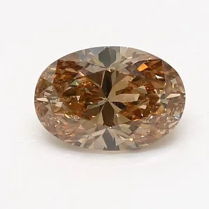 1.01 Carat Oval Fancy Brown Orange SI1 Natural Diamond