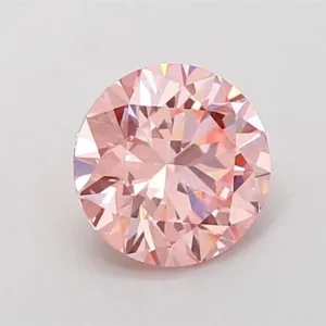 1.5 Carat Round Fancy Vivid Pink VVS2 Lab Diamond