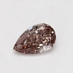 0.5 Carat Pear Fancy Pink Brown VS2 Natural Diamond