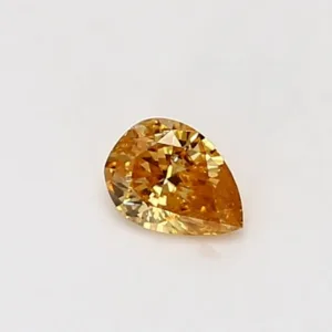 0.24 Carat Pear Fancy Vivid Orange Yellow Natural Diamond