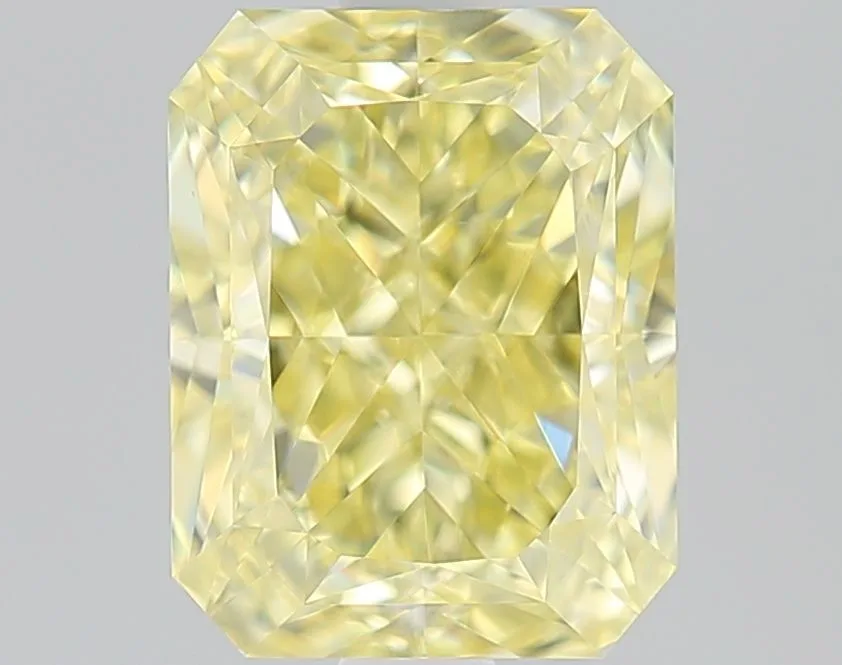 1.58 Carat Radiant Fancy Yellow VS1 Natural Diamond 1 1.58 Carat Radiant Fancy Yellow VS1 Natural Diamond