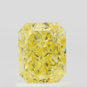 1.11 Carat Radiant Fancy Intense Yellow VS2 Natural Diamond