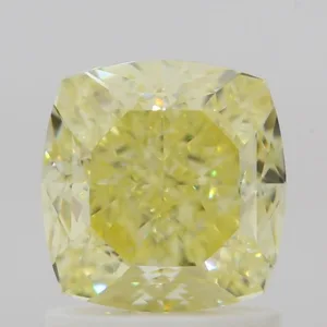 1.58 Carat Cushion Brilliant Fancy Yellow VVS2 Natural Diamond