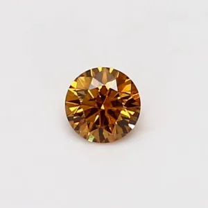 0.24 Carat Round Fancy Deep Orange Yellow I1 Natural Diamond