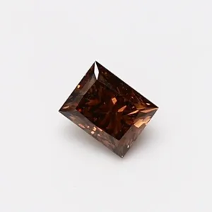 0.37 Carat Princess Fancy Dark Brown SI2 Natural Diamond